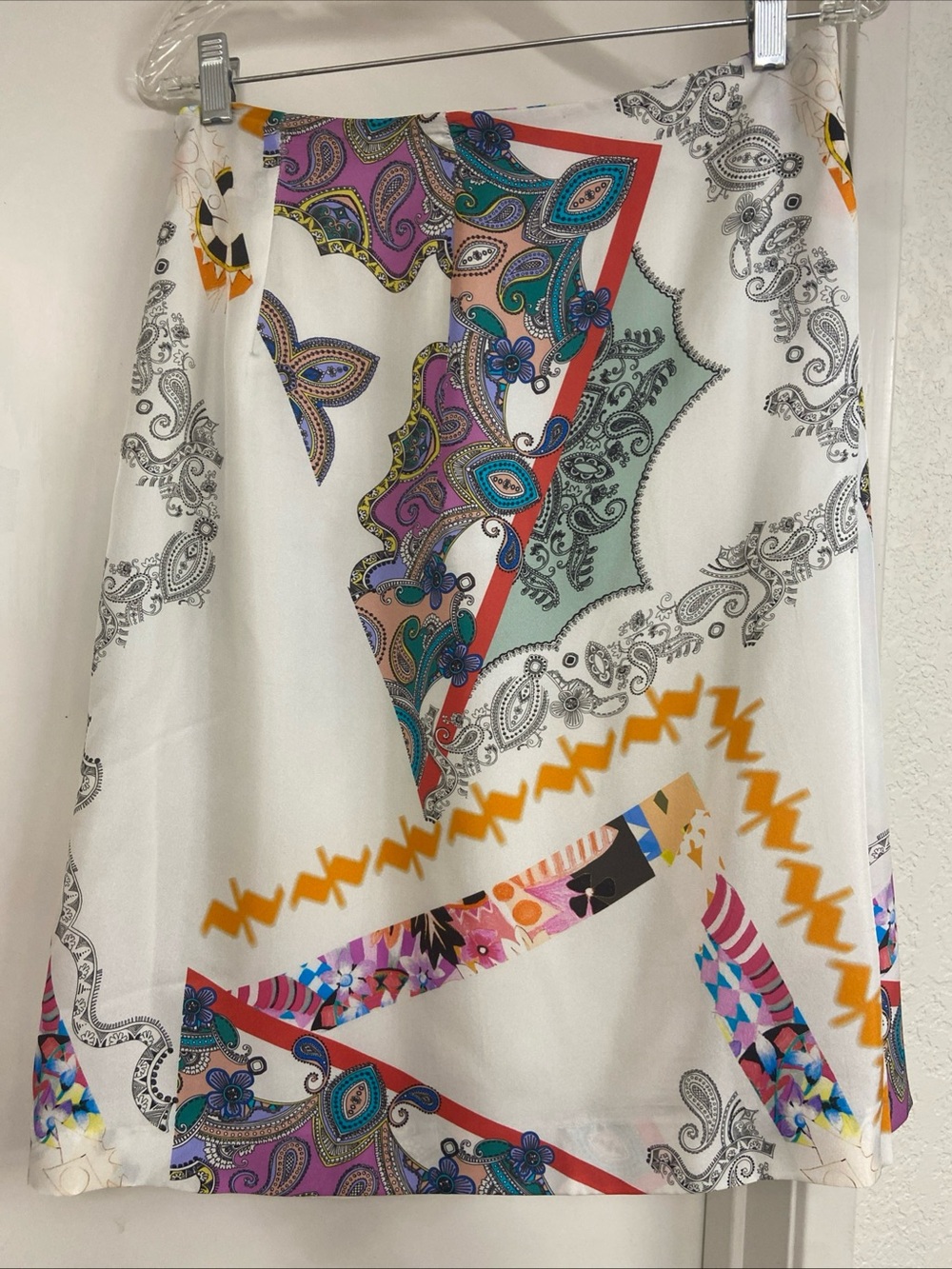 ETRO Milano A-Line Printed Skirt - White Multi